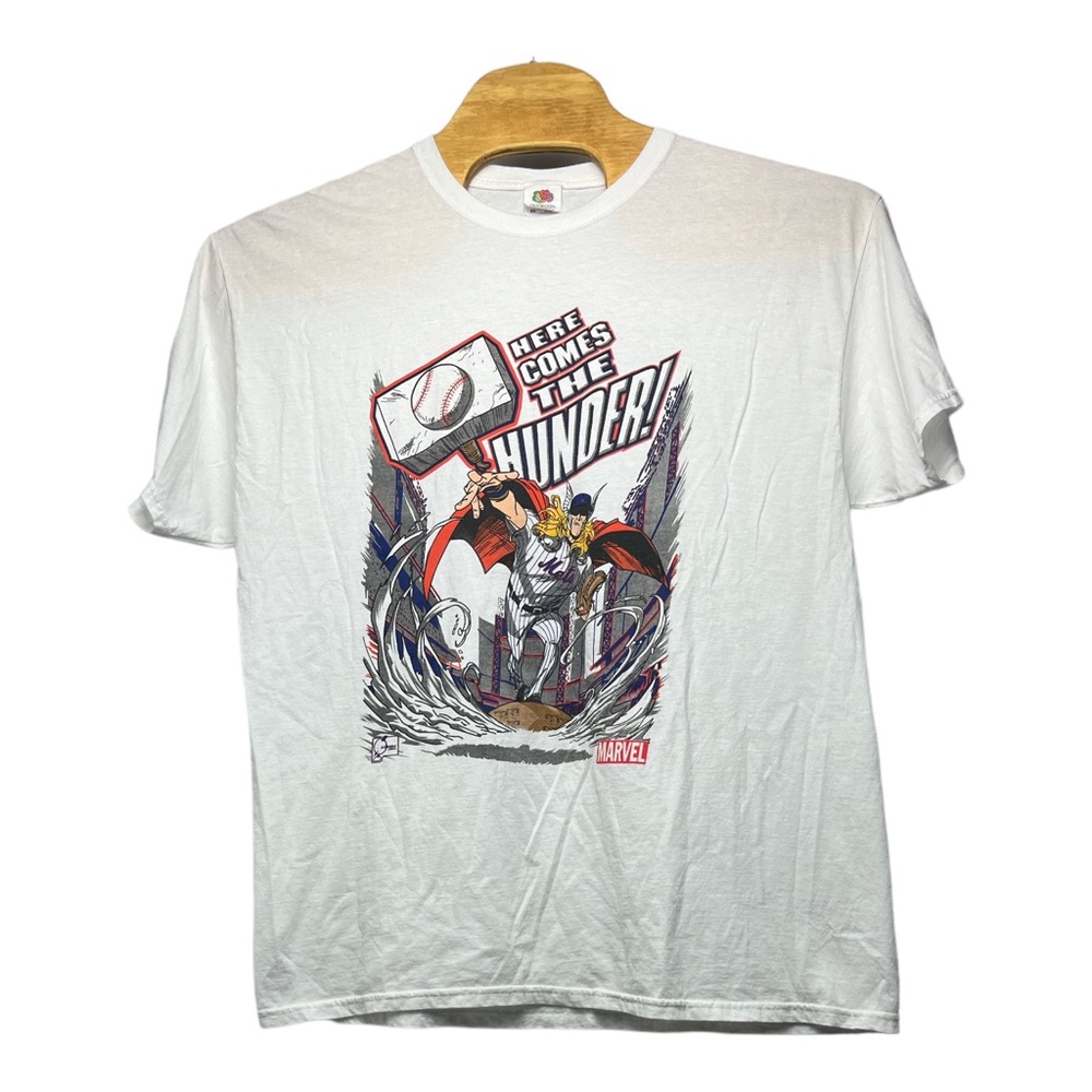 NY Mets Marvel Thor Here Comes The Thunder T-Shirt Mens Size  XL FORD